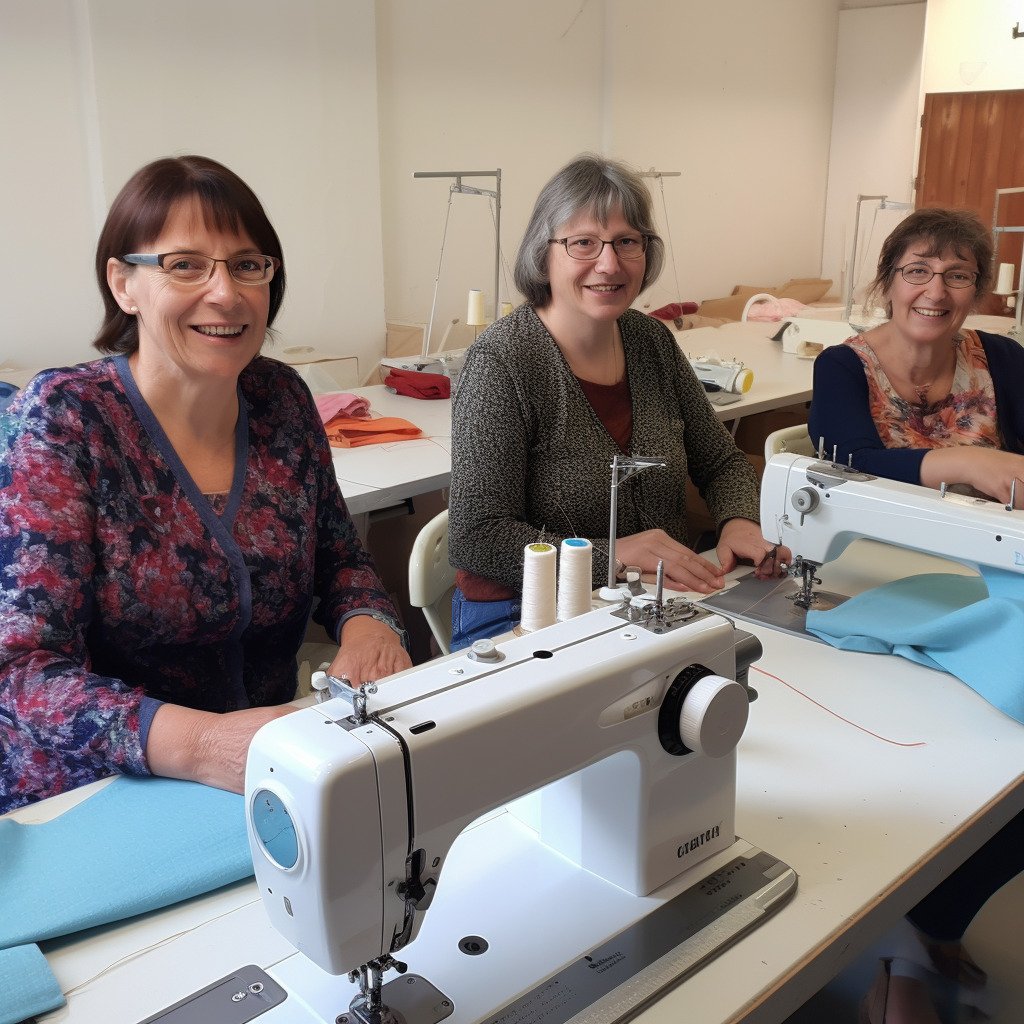 **a few happy women using sewing machines in France in 2023 --upbeta --v 5** - Image #3