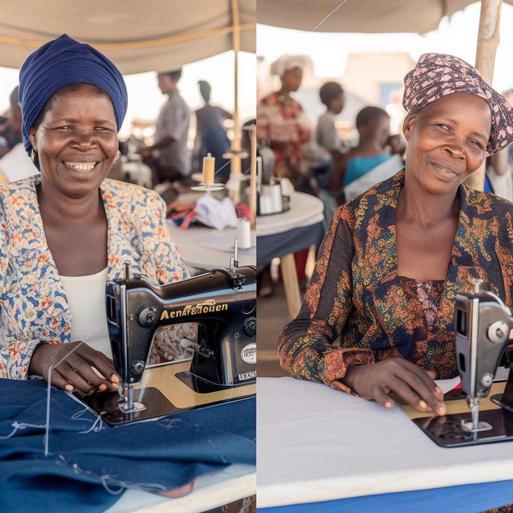**a few happy women using sewing machines in France in 2023 --upbeta --v 5** - Image #3